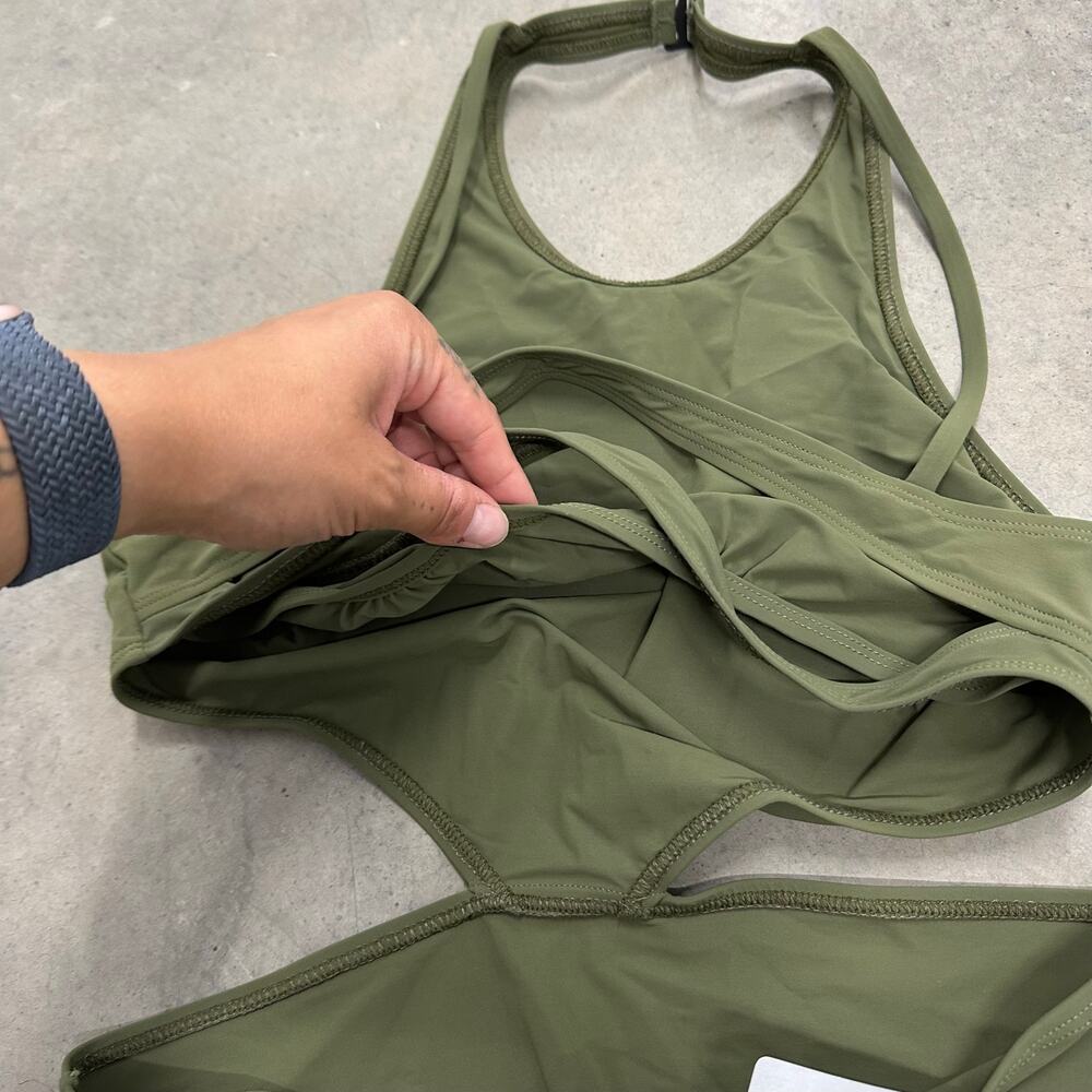 NWT Flagpole Lynn Cutout One-Piece Swimsuit in Green sz XL - Picture 7 of 8